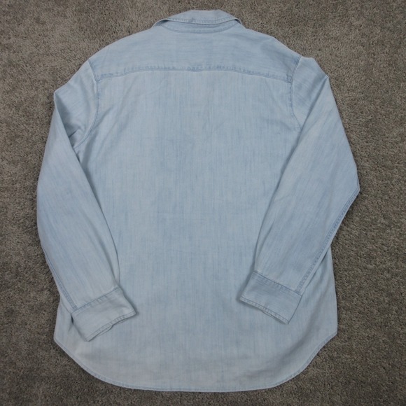 Frank & Eileen Shirt Womens Large Blue Denim Chambray Famous Eileen Button Up - Picture 4 of 9